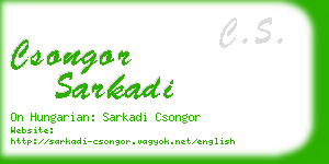 csongor sarkadi business card